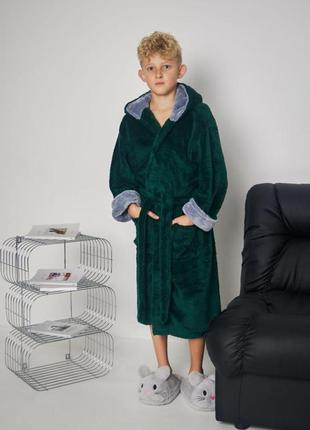 Халат детский махровый для мальчика. зимние халаты для детей и подростков.8 фото