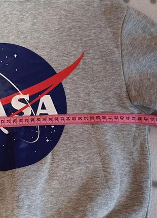 Укорочене утеплене худі nasa від h&m‼️7 фото