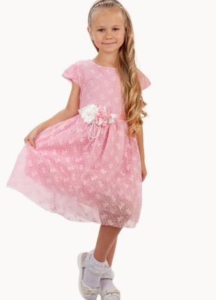 Святкова пишна сукня, гарне плаття рожеве біле, праздничное пышное платье для девочки, красивое платье белое6 фото