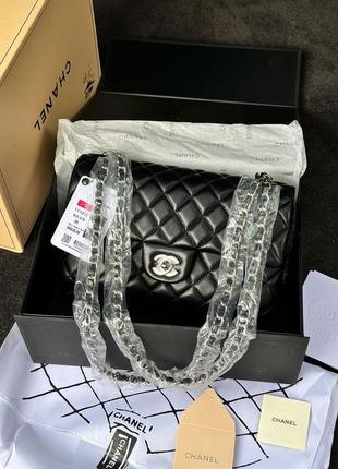 Сумка клатч premium cha*** classic 2.55 medium double flap in black
