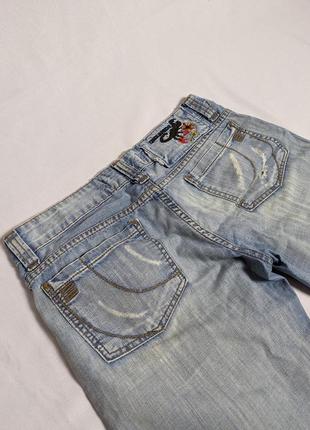 Винтажные distressed джинсы dsquared 2 с вышивкой. тигр, утки9 фото