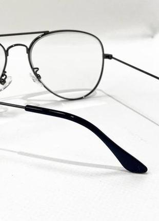 Корректирующие очки фотохромы авиаторы в металлической оправе, темное серебро5 фото