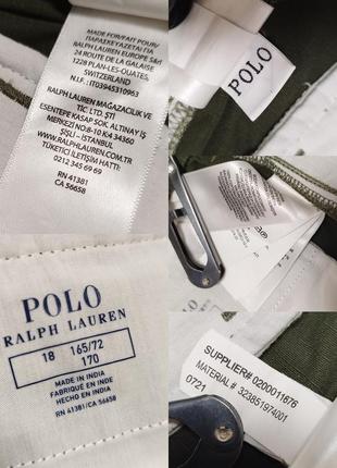 Штаны карго polo ralph lauren slim fit cargo trousers dark green10 фото