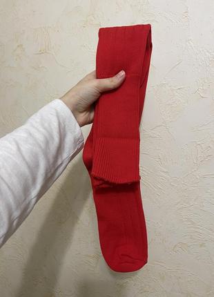 Високі гольфи новорічні різдвяні нові шкарпетки довгі панчохи червоні1 фото