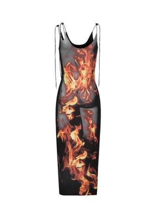 Платье силуэт женского тела,длинное,макси с огнём8 фото