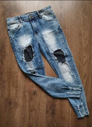 Стильные джинсы скинни размер м2 фото