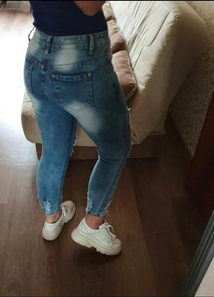 Стильные джинсы скинни размер м7 фото
