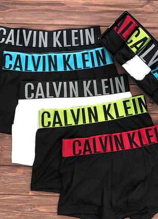 Подарочный набор боксеров, премиум качества calvin klein intence power, набор из 5 шт