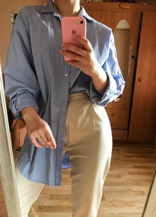 Трендовая асимметричная рубашка zara premium collection