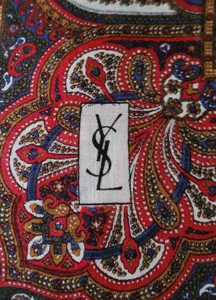 Yves saint laurent wool scarf шерстяной платок винтаж 1970-x
