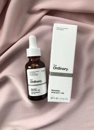 Легкий пилинг с миндальной кислотой the ordinary - mandelic acid 10% + ha, 30 ml2 фото