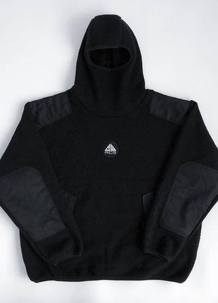 Топ 🔥 теплый худи флис барашек acg ninja hoodie fleece black 🥷