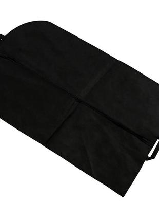 Чохол для зберігання довгого одягу 60х180 см із повітропроникної тканини "спанбонд", дві ручки, колір чорний4 фото
