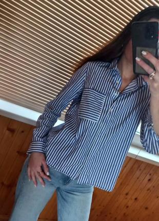 Стилтна сорочка в смужку massimo dutti сорочка мастильно дуті сорочка блуза