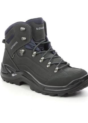 Lowa renegade gtx mid 310945 9499 dark grey/black чоловічі похідні черевики, 46.5 розмір, 294 мм, нові!!!