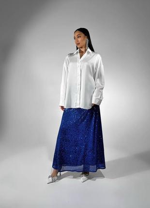 Накладной платеж ❤ юбка праздничная сияющая макси в пайетки пайетки2 фото