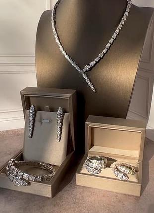 Набори  в стилі bvlgari, кольє, сережки, браслети, каблучки