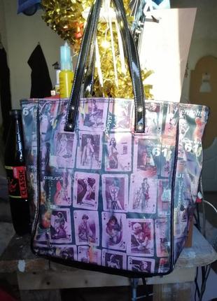 Унікальна вінілова вінтажна сумка в стилі диско, 18+