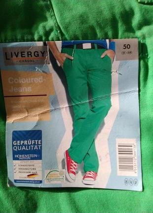 Мужские джинсовые голубые в р.54 и зеленые брюки, гг. 50,52,542 фото