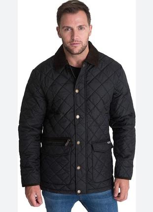 Мужская оригинальная утепленная куртка стеганная harvey & jones l