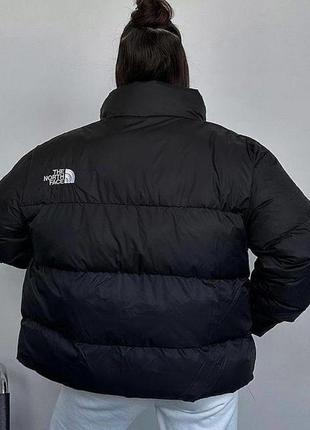 Куртка жіноча тепла зимова на зиму базова без капюшону утеплена чорна сіра бежева фіолетова пуховик батал коротка стьобана north face2 фото