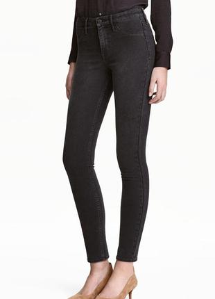 Джинси жіночі h&m skinny ankle скині чорні розмір 25 (xs)