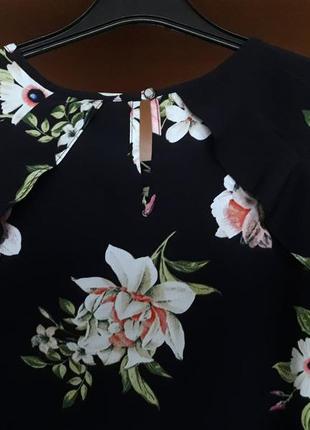 Шикарная блуза с приспущенными рукавами, 48-50, плотный шифон, dorothy perkins9 фото