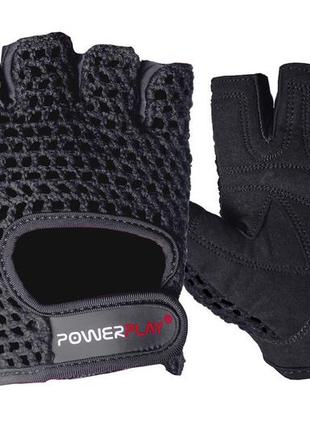 Спортивные перчатки для фитнеса powerplay черные xl