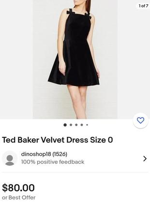 Бархатное платье дюкс бренда ted baker4 фото