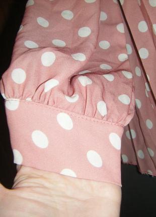 Шикарная плиссированная блуза в горох, размер хl - 18 - 528 фото