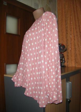 Шикарная плиссированная блуза в горох, размер хl - 18 - 522 фото
