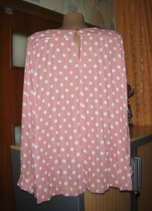 Шикарная плиссированная блуза в горох, размер хl - 18 - 527 фото