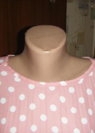 Шикарная плиссированная блуза в горох, размер хl - 18 - 523 фото