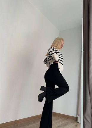 Чорні штани кльош від коліна ❤️♥️питайте наявність перед замовленням!❤️