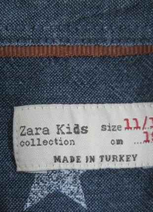 152 рост, крутящая джинсовая рубашка zara со звездами3 фото