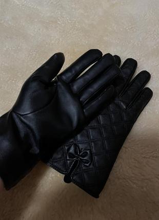 Красивые перчатки варежки утепленные2 фото
