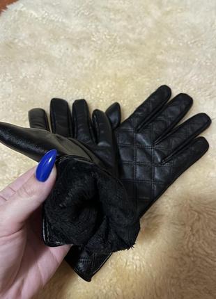 Красивые перчатки варежки утепленные3 фото