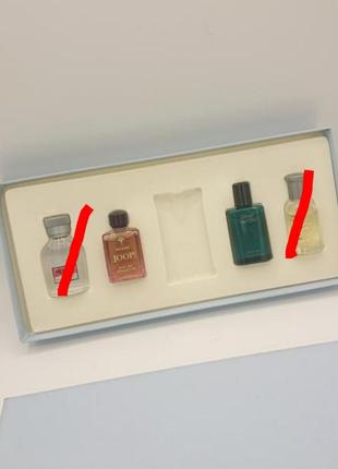 Набор миниатюр мужских парфюмов hugo boss, davidoff cool water, home joop