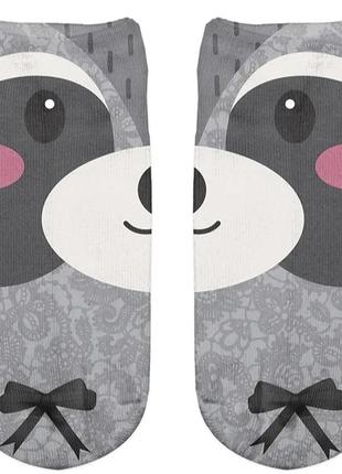 Забавные носки с 3d принтом,носки с изображением енота , носки- еноты1 фото