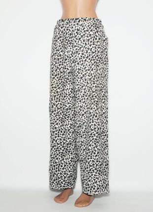 Флісові домашні штани леопардовий принт6 фото