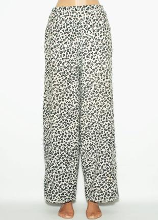 Флісові домашні штани леопардовий принт2 фото