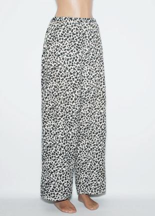 Флісові домашні штани леопардовий принт4 фото