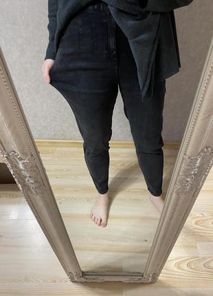 Новые тёплые модные джинсы на тонком флисе на резинке тянуться 50 р осень зима8 фото