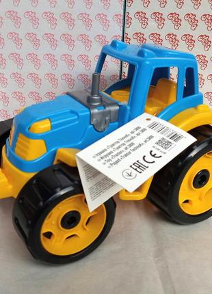 Іграшка трактор технок 3800 транспорт великий дитячий пластиковий для дітей у пісочницю