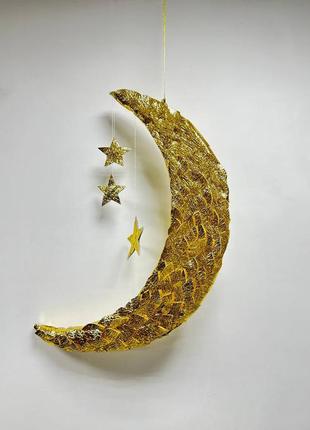 Декор у дитячу, декор у вітальню на веранду, місяць місяць картина панно подарунок на свято