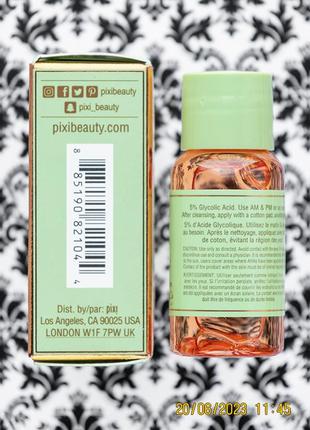 Оновлюючий тонік з гликолевою кислотою pixi glow tonic exfoliating toner для сяйва шкіри2 фото