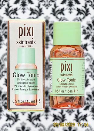 Оновлюючий тонік з гликолевою кислотою pixi glow tonic exfoliating toner для сяйва шкіри