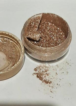 Сухі розсипчасті тіні для повік колір шоколаду коричневі з блиском classe lauder loose eyeshadow