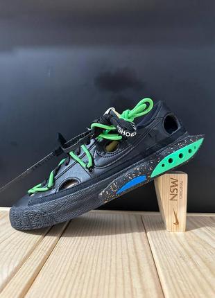 Кроссовки nike blazer low de77 “black” x off-white оригинал