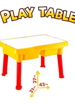 Игровой столик 8126 технок 2 в 1 детский пластиковый для песка фломастер маркер мольберт развивающая игрушка